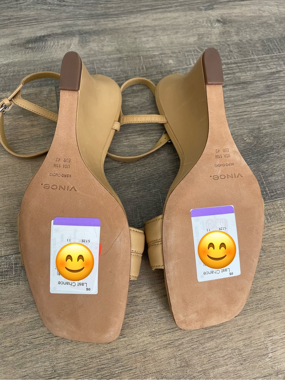 New Vince Prema Leather Wedge Sandal size 11 - Picture 7 of 8